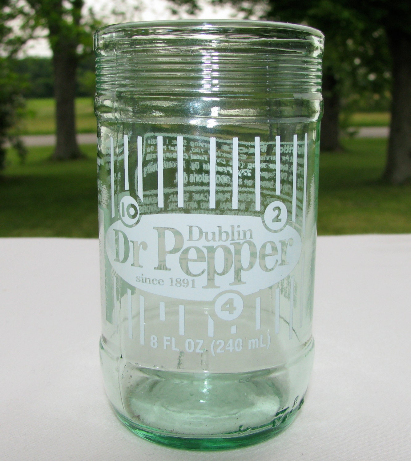Dr. Pepper Dublin Bottle Recycled Glass by ReFlamedGlassworks