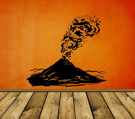 Volcano Eruption Decal Sticker Vinyl Wall by VinylWallAdornments