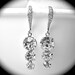 Rhinestone earrings - past, present and future - crystal earrings - Sterling silver - Bridal jewelry - Anniversary - gift -