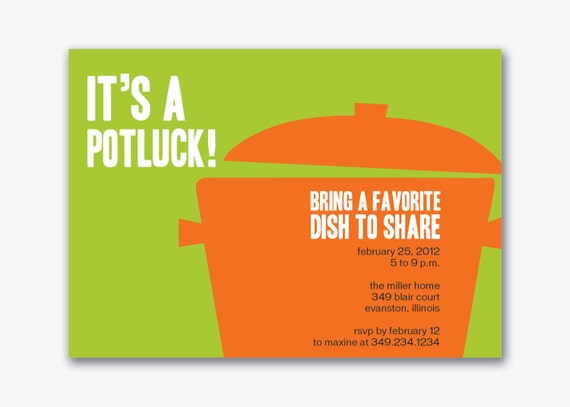 office potluck in mail invitation Etsy on Unavailable Listing