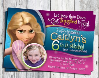 Rapunzel Tangled Invitation, Printable, for Tangled Themed Birthday Party, More Tangled Invitations available