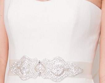 Crystal rhinestone bridal sash
