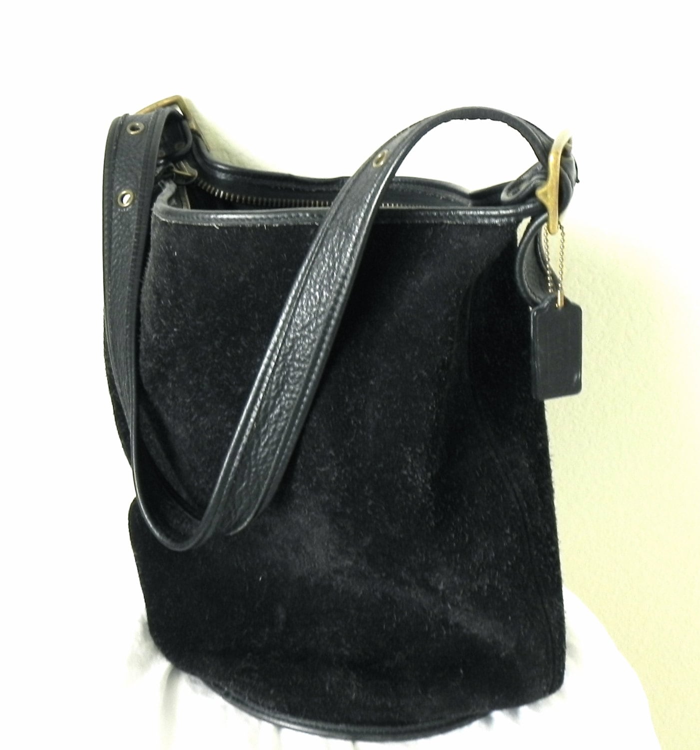 Vintage Coach Handbag Berkeley Duffle Sac Black Reverse