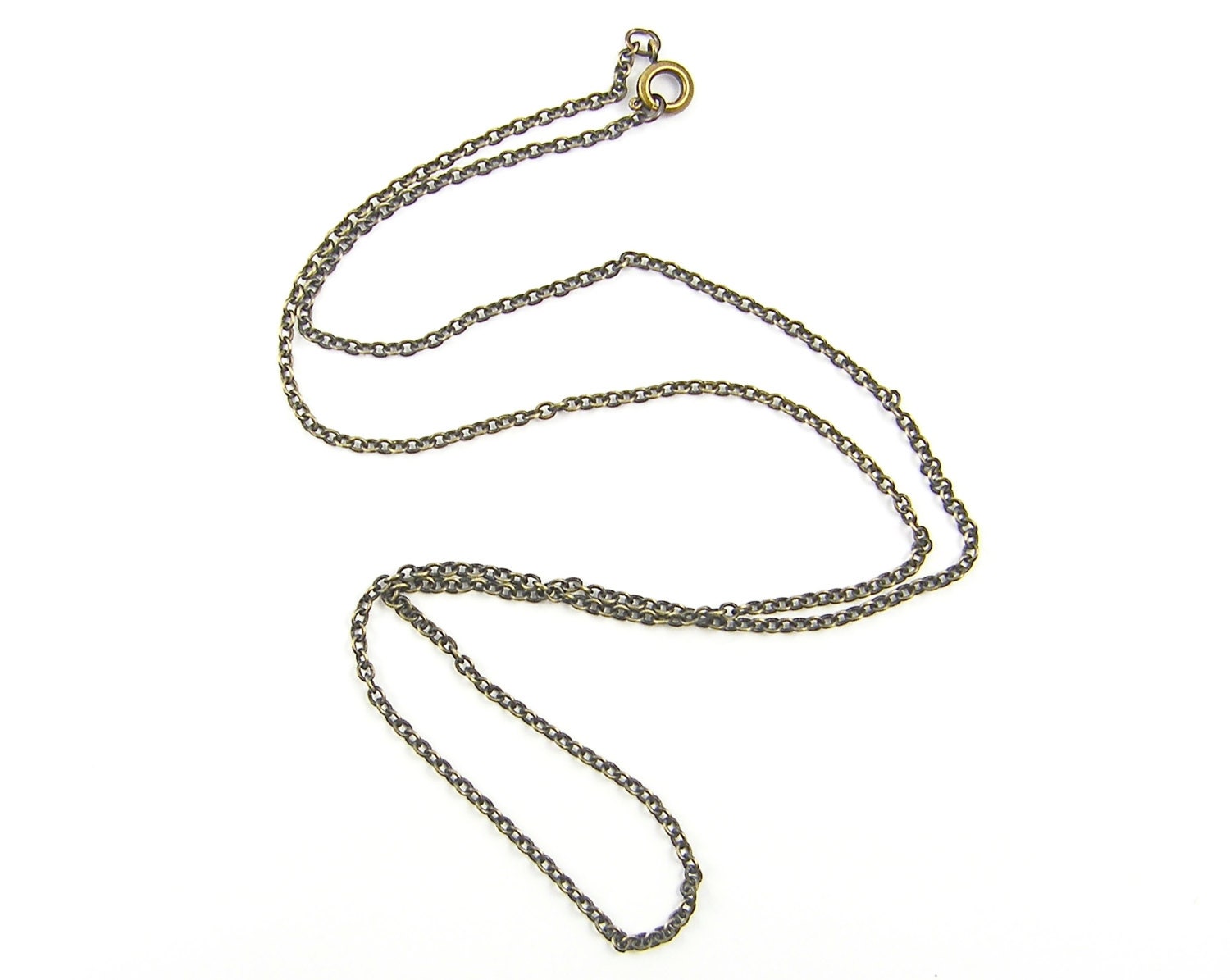 Brass Necklace Chain Brass Chain 24 Inch Small Link Cable