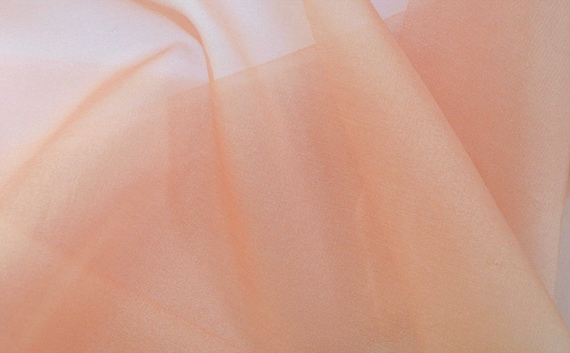 Peach Silk Organza Half Yard