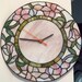 Vintage Wall Clock Tiffany Stained Glass Style