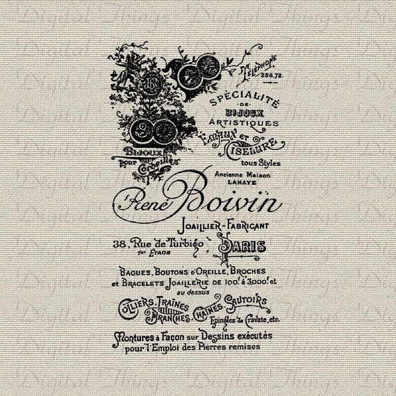 French Script French Ad French Decor Wall Decor Art Printable