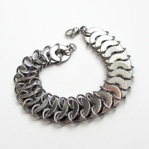 Stainless steel chainmail bracelet washer chainmaille