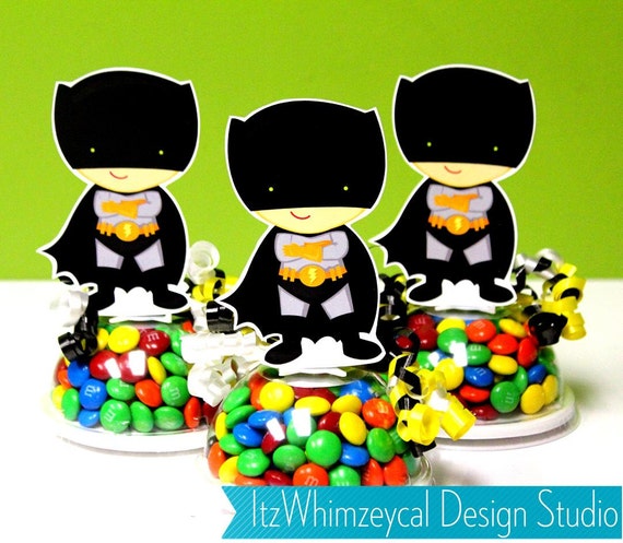 Bat | Boy | Superhero | Super Hero | Superhero Birthday Party | Superheroes | Theme | Candy Container | Party Favor Boxes | Kids Favors Il_570xn