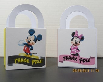 Mickey & Minnie Mouse Thank You Favor Bags