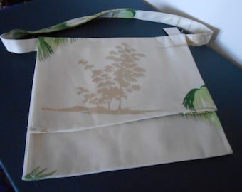 Flap purse, Over the shoulder purse, large tree print