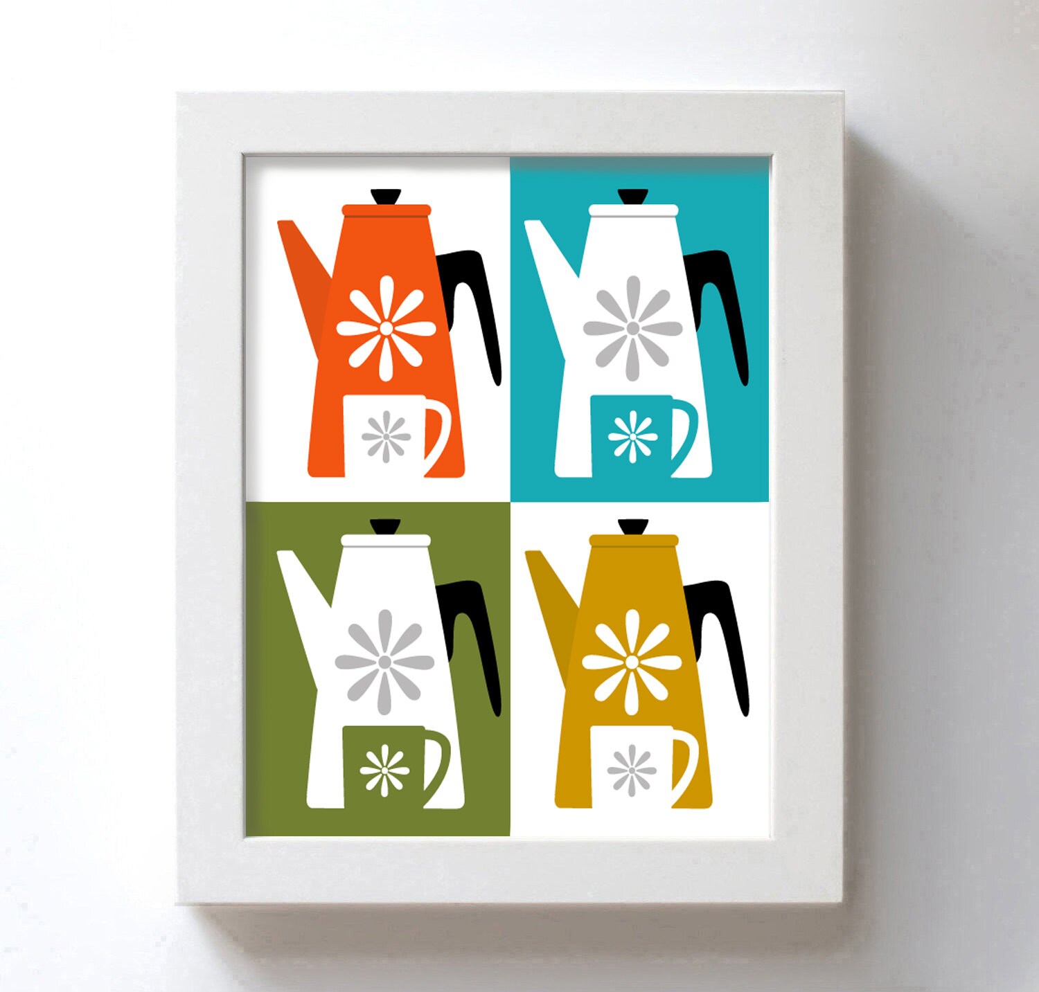 Mid Century Modern Art for Kitchen Art Print by DexMex on Etsy