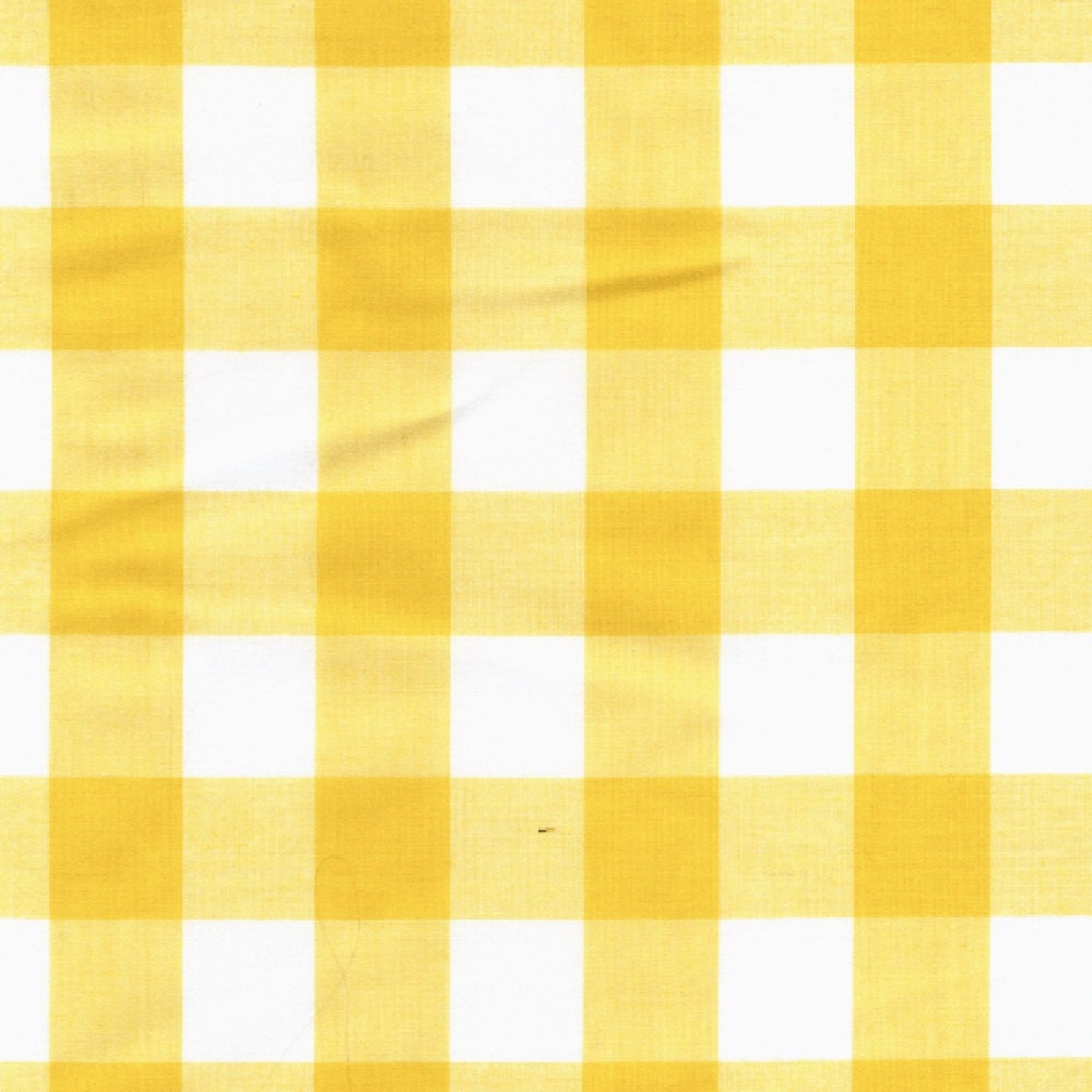 60 Yellow Gingham Check Fabric 1 check 20 Yards