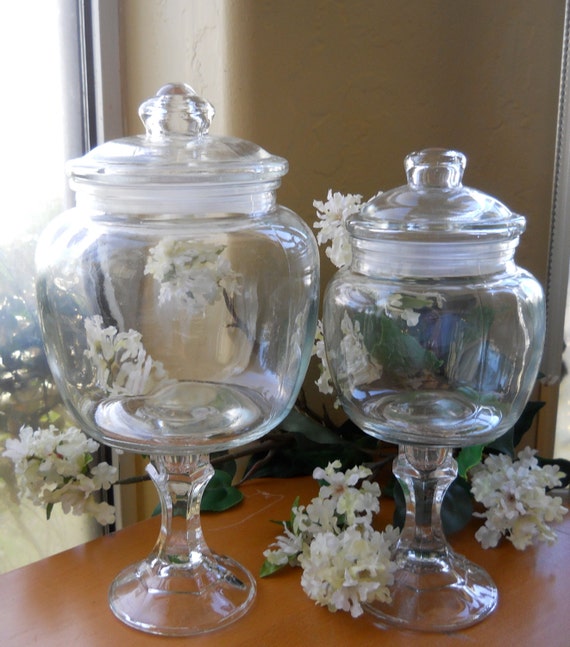 Apothecary Pedestal Candy Jars Wedding Candy Bar