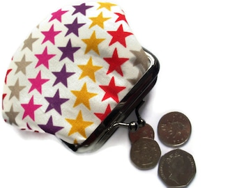 Small Coin Purse - Small Framed Change Purse - Coin Wallet - Framed Fabric Coin Purse - Pocket Money Pouch
