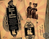 Fall, halloween wedding invitation with RSVP card, or costume ball invite with day of the dead couple, steampunk inspired Il_170x135