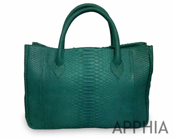 Vivien Genuine Exotic Python Leather Handbag by ApphiaCollection