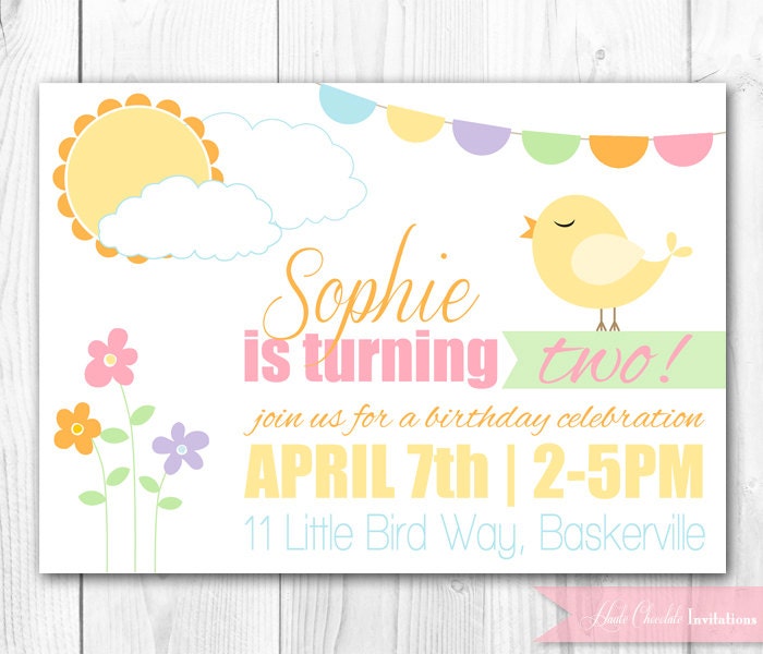 Easter Themed Birthday Party Invitations 4