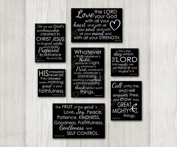 items similar to printable digital scripture quotes wall art decoration