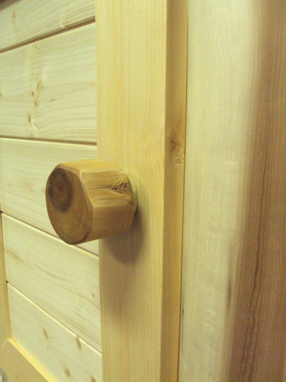 Rustic Log Door Knobs Home Cabin Lodge Furniture