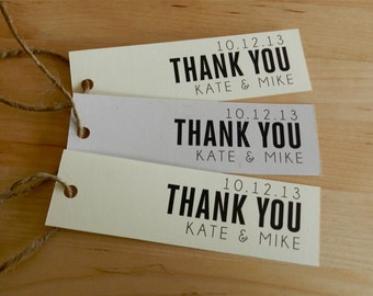 Personalized Thank You Tags - Wedding Favor - Heroic
