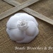 White Camellia Brooch,Chanel Style White Camellia Flower Corsage,Camella Flower