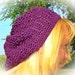 Slouch Hat Crochet Beanie Womens Bamboo Blend Orchid Purple