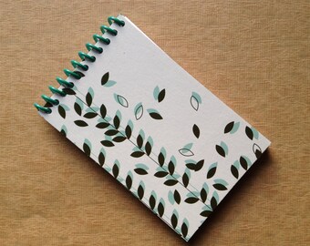 UPCYCLED NOTEBOOK FLOWER tissue box recycled spiral bound journal