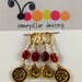 Celestial Snagless Stitch Markers with Glass Beads - Set of 4 - Size 10 1/2