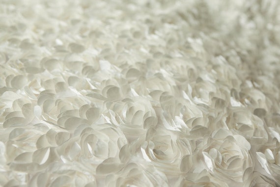 Soft Ivory White Rose Fabric Backdrop Prop for Photographers