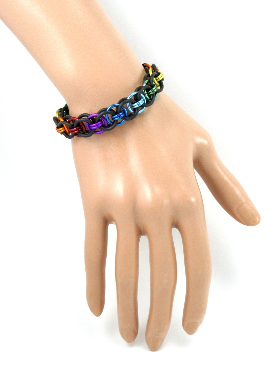Rainbow Stretch Armband Moon Kette von CelestialBlacksmith auf Etsy