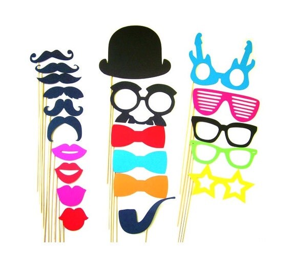 Items similar to Photo Booth Props 21 Piece on Etsy