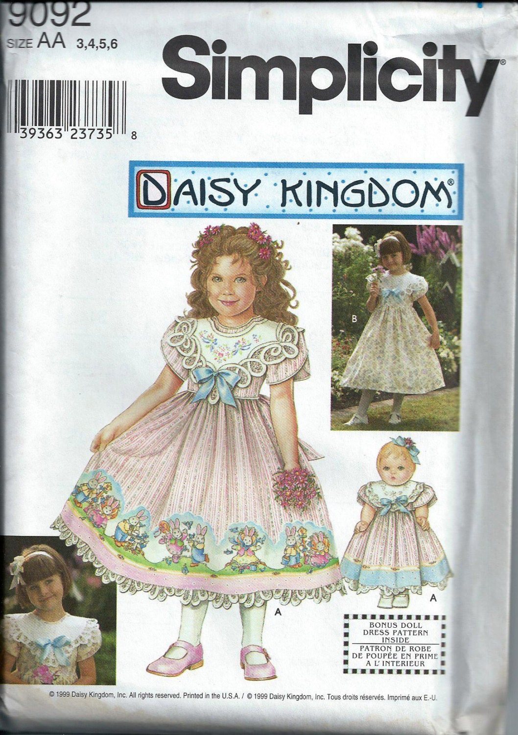 Daisy Kingdom Girls Dress & Matching 18 Doll Dress