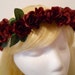 Flower Crown, Head Wreath, Weddings, Burgundy, Red, Rose, Flower Girl, Queen of Hearts, Costume, Headdress, Cosplay, Kawaii, Mori, Goth, Kei