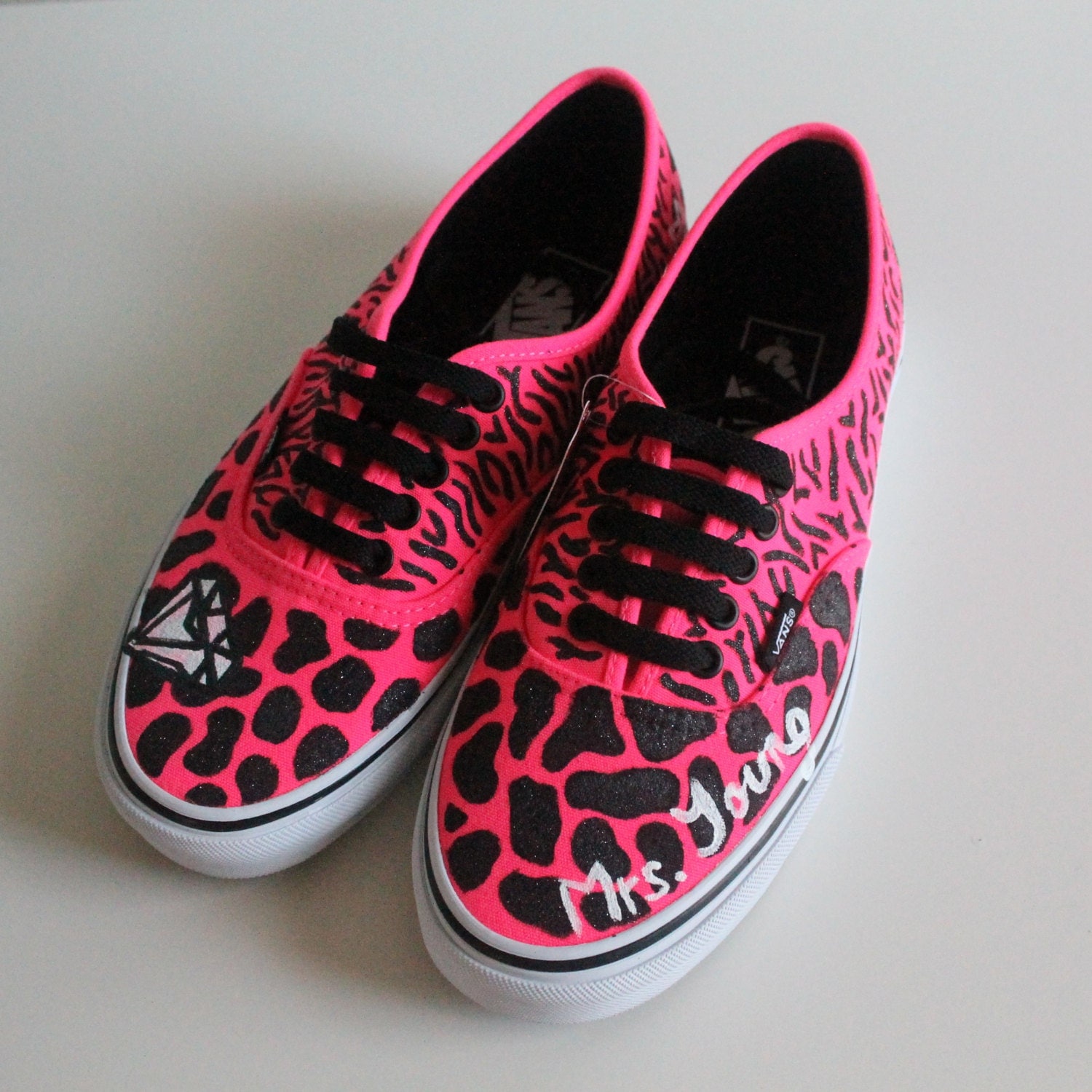 Custom Animal Print Shoes Toms Vans or Flats