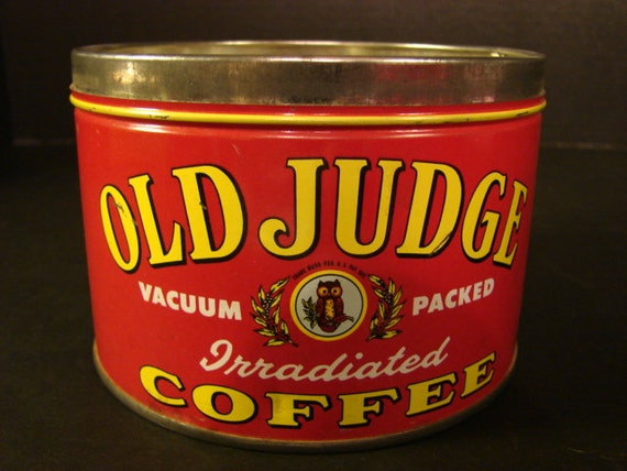 Vintage Old Judge Coffee Can by Reclaimability on Etsy