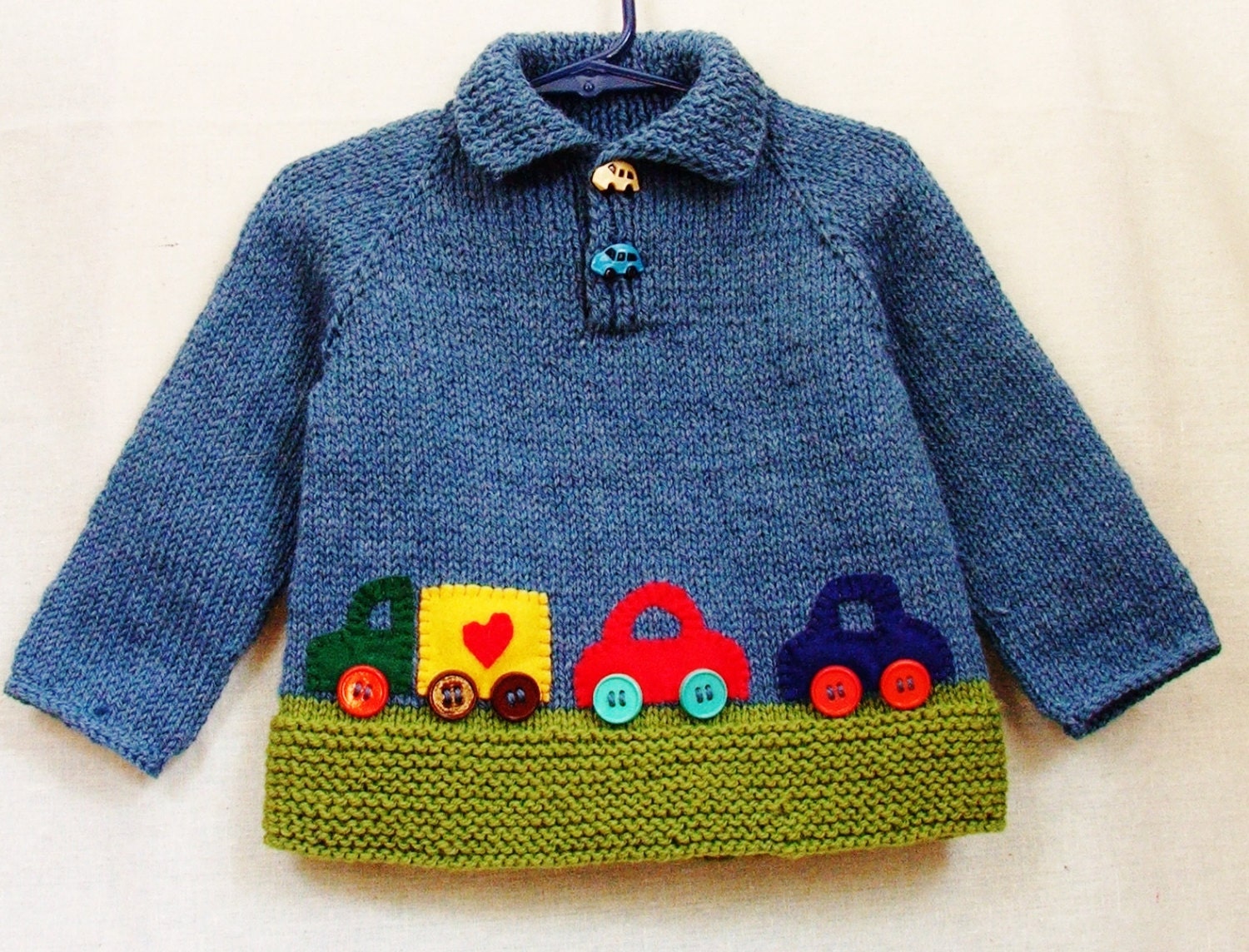 Baby Boy Sweater 12 to 18 Month Size Wool Pullover With