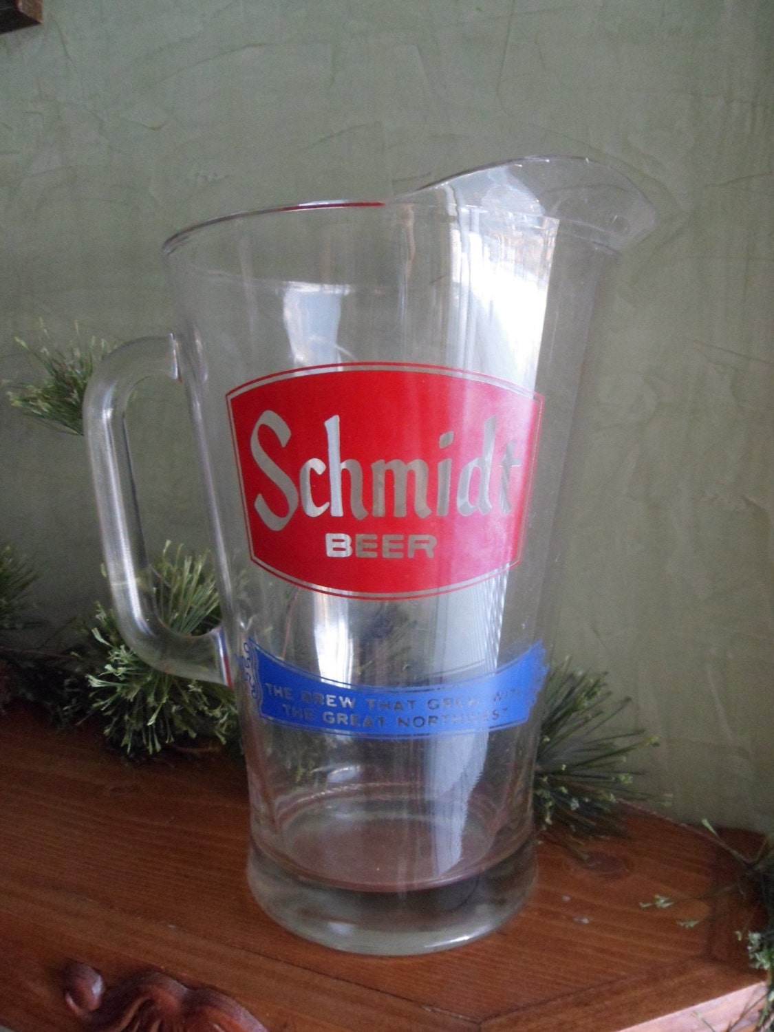 Schmidt Beer Glass Beer Pitcher 56 Oz Schmidt Beer Pitcher