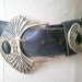 80S french vintage BELT large with big buckle / made in france