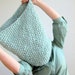 Oversized Knit Neck Warmer Mint Chunky Cowl Hooded Scarf watergreen Chunky Scarf Big knit Scarf Chunky Snood Giant Knit neckwarmer Mint
