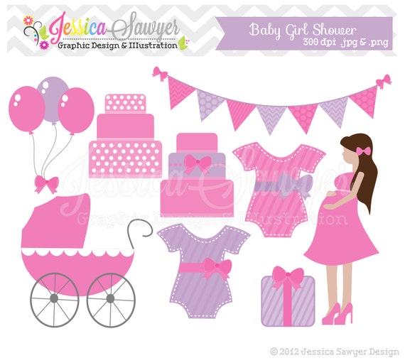 baby girl shower invitations clip art - photo #6