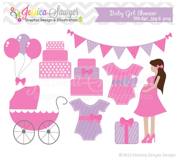 baby girl shower invitations clip art - photo #6