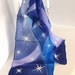 Silk scarf hand-painted. sea of stars
