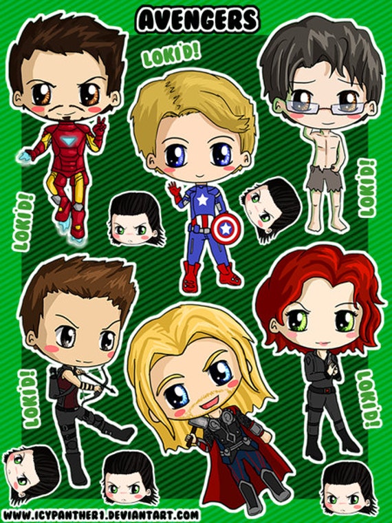 Custom Digital Chibi Commission Favorite Characters by IcyPanther