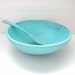 Turquoise Bowl and Spoon - Modern Farmhouse - Kitchen Decor - Centerpiece