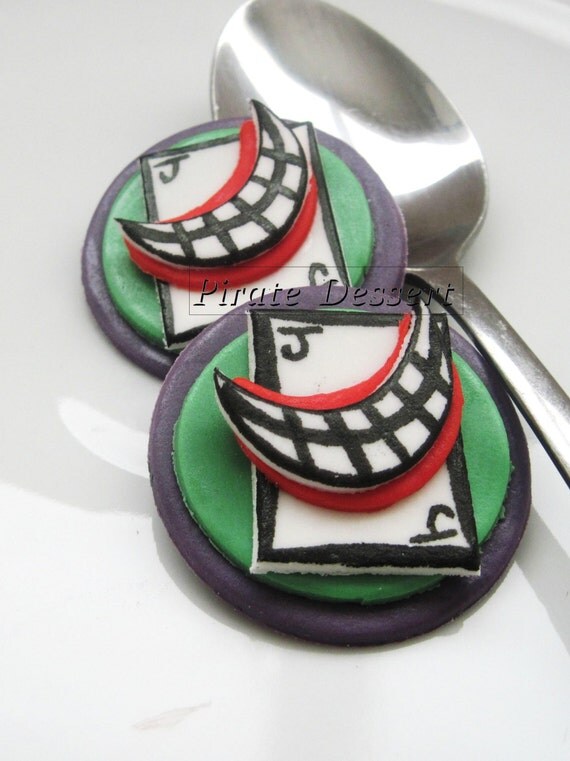 Edible JOKER Cupcake Toppers Villains Set BATMAN VILLAINS Edible JOKER Cupcake Toppers Villains Set BATMAN VILLAINS