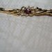 Monet Vintage Goldtone Brooch and Goldtone red or purple stone bar pin and a bug LOT