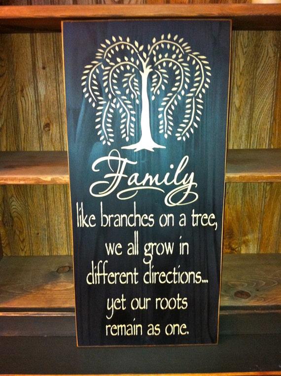 Primitive Family Willow Tree Sign