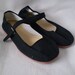 MARY JANE Vintage Black Canvas Chinese Mary Jane Shoes Size