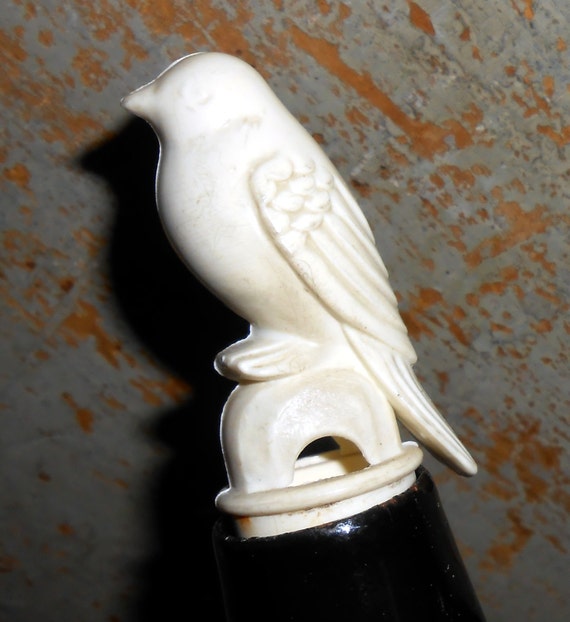 Vintage Tea Kettle Cat & Bird Black Tea Pot